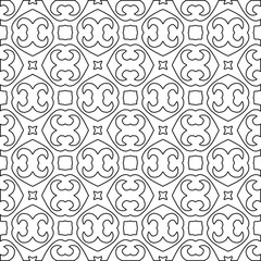 Vector monochrome seamless pattern, Abstract endless texture for fabric print, card, table cloth, furniture, banner, cover, invitation, decoration, wrapping 