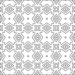 Geometric vector pattern with Black and white colors. Seamless abstract ornament for wallpapers and backgrounds.