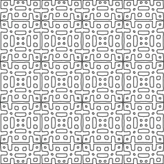 Vector monochrome seamless pattern,  Abstract endless texture for fabric print, card, table cloth, furniture, banner, cover, invitation, decoration, wrapping 