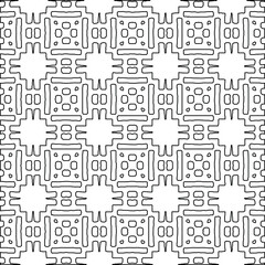 Vector monochrome seamless pattern,  Abstract endless texture for fabric print, card, table cloth, furniture, banner, cover, invitation, decoration, wrapping 