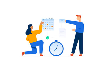 Real-Time Schedule Vector Illustration