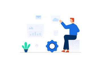 Service Automation Vector Illustration