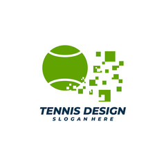 Pixel Tennis logo vector template, Creative Tennis logo design concepts
