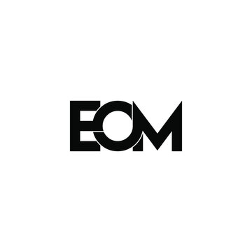 eom letter original monogram logo design