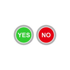yes and no button icon vector sign symbol