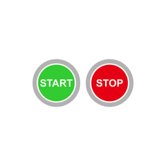 start and stop button icon vector sign symbol