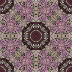 Seamless kaleidoscope or endless pattern for ceramic tile, wallpaper, linoleum, textile, web page background used.