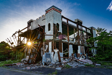 Fototapeta na wymiar Abandoned buildings