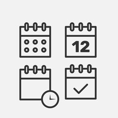 Calendar icon that specifies the date of appointment.  - Vector. - obrazy, fototapety, plakaty
