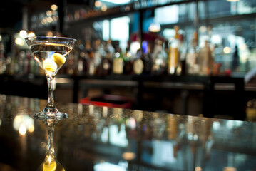 glass of champagne on the table