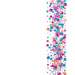 Bright Box Vector White Background. Rainbow 3d