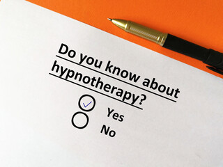 Questionnaire about psychotherapy