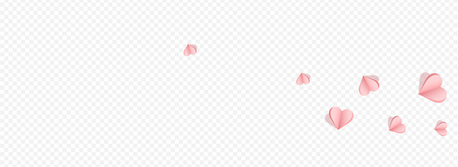 Pink Heart Vector Transparent Panoramic