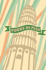 ピサの斜塔のイラスト