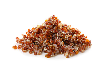 Tasty quinoa on white background