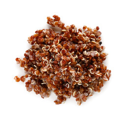 Tasty quinoa on white background