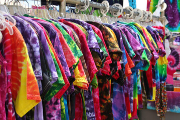 Tie Dyed Shirts for Sale at Music Festival