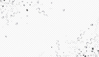 Silver Ribbon Anniversary Vector Transparent