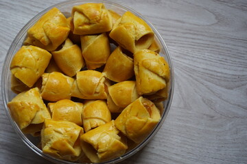 Indonesian traditional cookies with a natural background