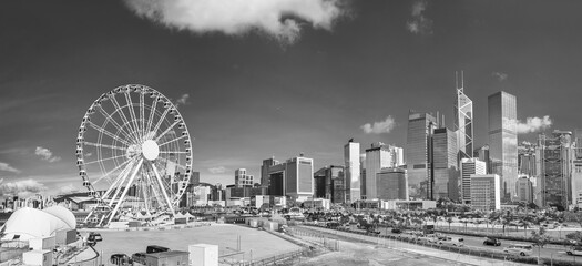 Skyline of downtown district of Hong Kong city
