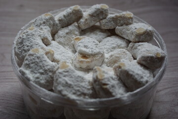 Indonesian traditional cookies with a natural background