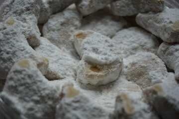 Indonesian traditional cookies with a natural background