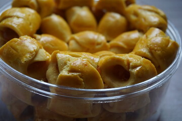 Indonesian traditional cookies with a natural background