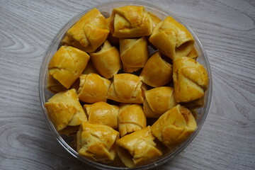 Indonesian traditional cookies with a natural background