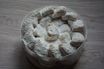 Indonesian traditional cookies with a natural background