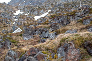 Norwegian landscapes on  gloomy summer day