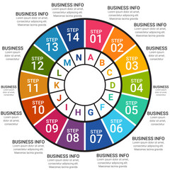 Business infographic data visualization. Process chart. Presentation business infographic template. Vector illustration.