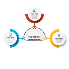Business infographic data visualization. Process chart. Presentation business infographic template. Vector illustration.