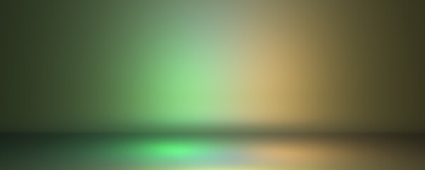 soft green room studio wall banner and blank background