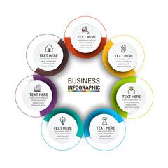 Vector infographic template. Business concept with numbers options. Can be used for process diagram, presentations, workflow layout, banner, flow chart, info graph.