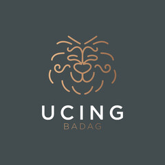 Lion head logo design concept vector illustration