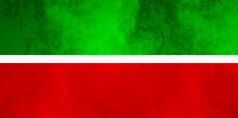 Watercolor texture flag of Tatarstan. Creative grunge flag of Tatarstan country with shining background