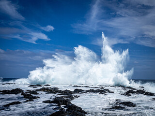 Houle - grosse vague à la Réunion Océan Indien