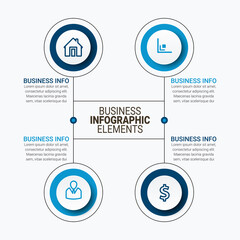 Vector idea infographic template for graphs, charts, diagrams. Business concept with numbers options, parts, steps, processes. Vector business template for presentation.