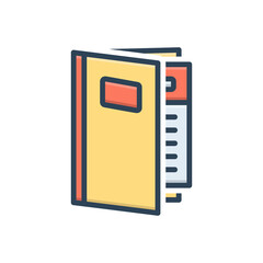 Color illustration icon for folder
