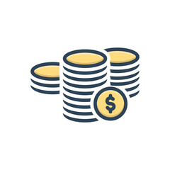 Color illustration icon for amount
