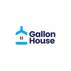 drink water gallon house refill logo vector icon illustration