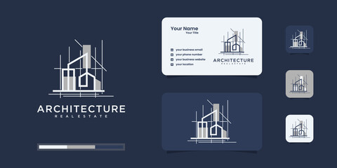 Construction , builder , building ,gold color ,banner and business card , logo design inspiration