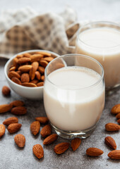 Almond milk and almonds
