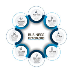 Infographics design vector and marketing icons can be used for workflow layout, diagram, annual report, web design. Business data visualization.
