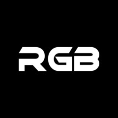 RGB letter logo design with black background in illustrator, vector logo modern alphabet font overlap style. calligraphy designs for logo, Poster, Invitation, etc.
