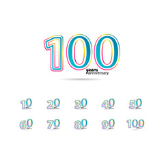 100 Years Anniversary Celebration Vector Template Design Illustration