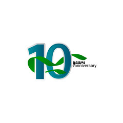 10 Years Anniversary Celebration Vector Template Design Illustration