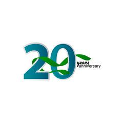 20 Years Anniversary Celebration Vector Template Design Illustration