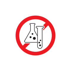No chemical additives icon design. isolated on white background