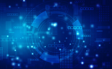 Futuristic and technology background, Technology circle for communication and innovation cyber concept, Abstract technology background Hi-tech communication concept innovation background